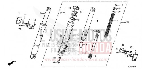 FOURCHETTE AVANT SH150ADH de 2017